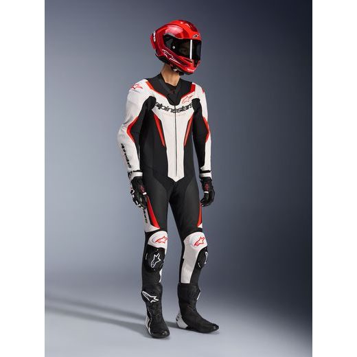 JEDNODIELNA KOMBINÉZA GP FORCE V2, ALPINESTARS (BÍLÁ/ČERNÁ/ČERVENÁ FLUO) 2026