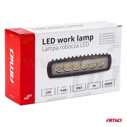 LED PRACOVNÍ SVĚTLO, NAPĚTÍ 9-60 V, (6 LED 3030), (160 X 43 X 42 MM)