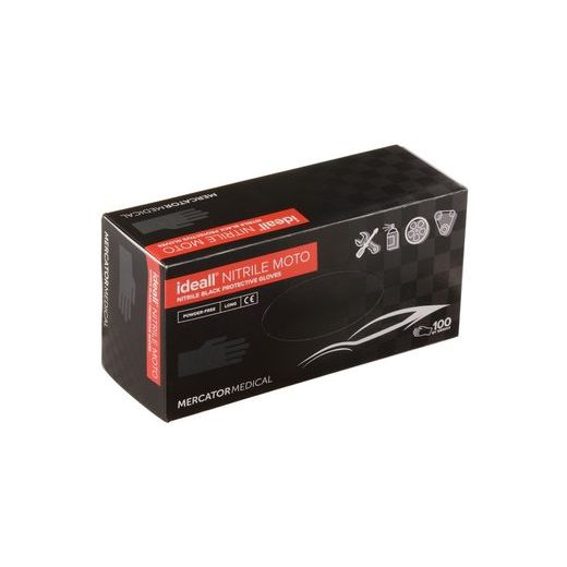 RUKAVICE NITRILOVÉ JEDNORÁZOVÉ, SILNĚJŠÍ ČERNÉ (100 KS)