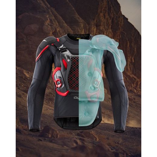 AIRBAGOVÁ VESTA TECH-AIR®OFF-ROAD SYSTEM, ALPINESTARS (ČERNÁ/ČERVENÁ) 2026