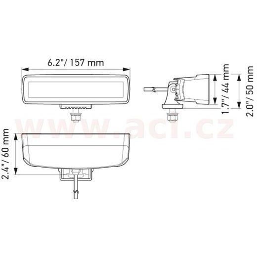 PŘÍDAVNÝ LED SVĚTLOMET 12/24 V, 1600 LM, HELLA BLACK MAGIC MINI, 155 MM, ŠIROKÝ KUŽEL SVĚTLA, VČETNĚ MONTÁŽNÍHO MATERIÁLU