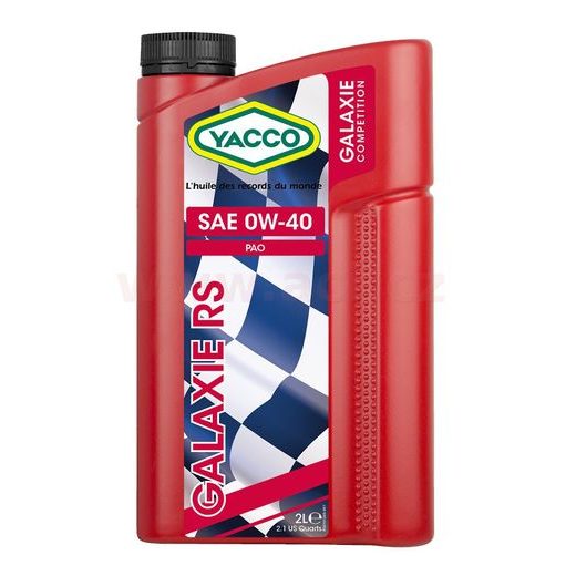 YACCO MOTOROVÝ OLEJ PLNE SYNTETICKÝ GALAXIE RS 0W40 2L