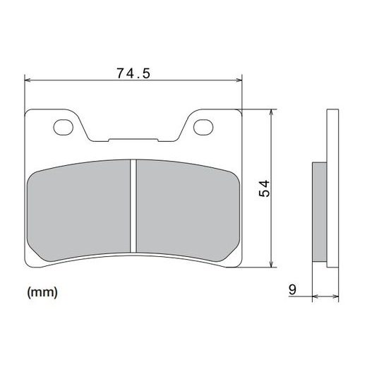 BRZDOVÉ DOŠTIČKY, NISSIN (SEMI-METALICKÁ ZMES) 2 KS V BALENIE