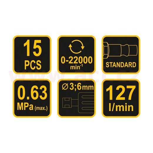 BRUSKA PŘÍMÁ PNEUMATICKÁ S PŘÍSLUŠENSTVÍM