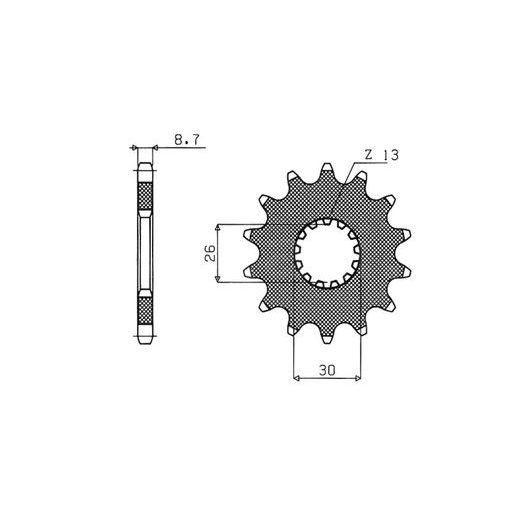 REŤAZOVÉ KOLIESKO PRE SEKUNDÁRNE REŤAZY TYPU 530, BRAKING (18 ZUBOV)