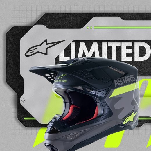 PRILBA SUPERTECH S-M10 LIMITOVANÁ EDÍCIA AMS, ALPINESTARS (ŠEDÁ/BÍLÁ/ŽLUTÁ FLUO/ČERNÁ)