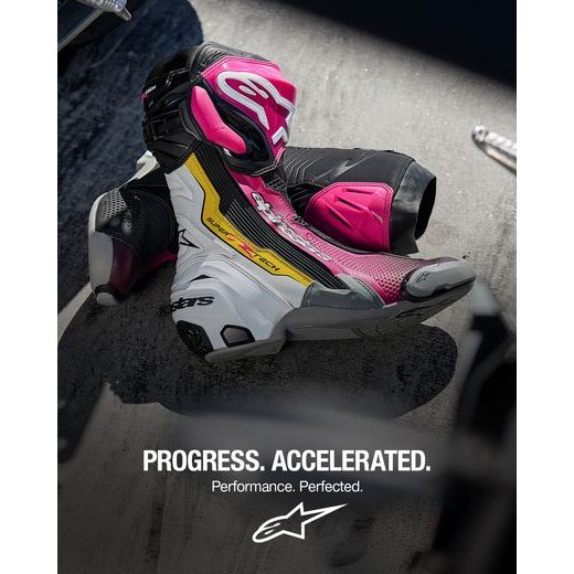 TOPÁNKY SUPERTECH R, ALPINESTARS (ČERNÁ/BÍLÁ/RŮŽOVÁ/ŽLUTÁ) 2026