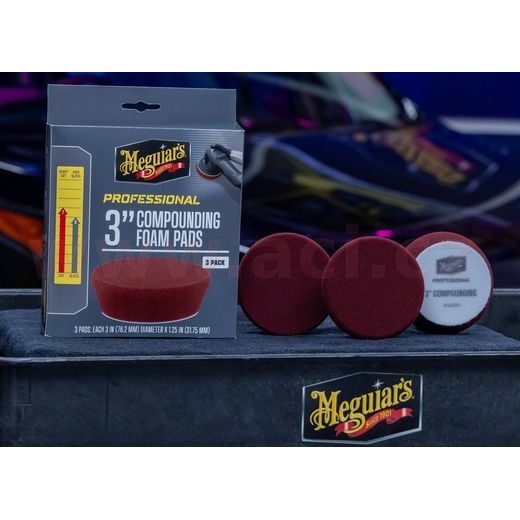 MEGUIAR'S PROFESSIONAL COMPOUND FOAM PAD 3" PĚNOVÉ KOREKČNÍ KOTÚČE, 3KS 3" / 75 MM