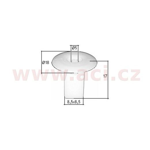 PLASTOVÁ PŘÍCHYTKA S VNITŘNÍM ZÁVITEM (SADA 10 KS)