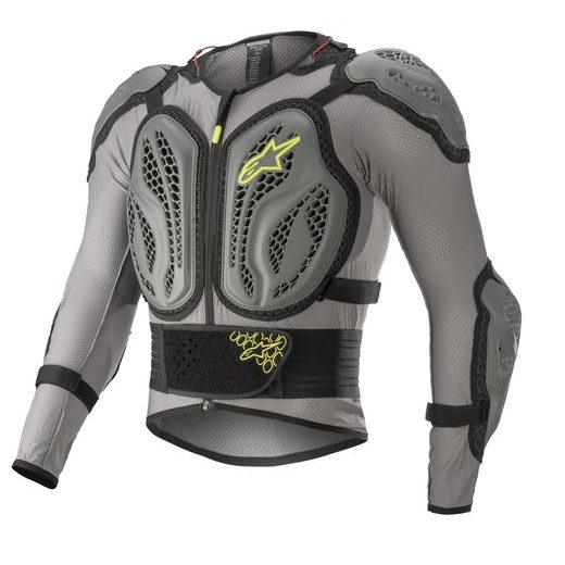 CHRÁNIČ TELA BIONIC ACTION CERTIFIKÁCIA CE2 (EN 1621_2, EN 1621_3), ALPINESTARS (TMAVÁ ŠEDÁ/ŠEDÁ/ŽLUTÁ FLUO)