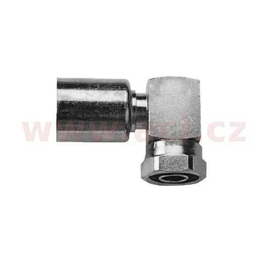 FITINKA OCEĽOVÁ NAMAČKÁVACIA S KRYTKOU ROTALOCK SAMICA KRÁTKA 90° PRE HADICE G8 13/32" (10,32 MM) ZÁVIT UNS 2B 1"