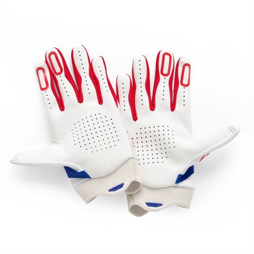RUKAVICE ITRACK, 100% - USA (ČERVENÁ/BÍLÁ/MODRÁ)