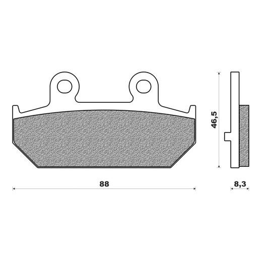 BRZDOVÉ DOŠTIČKY, NEWFREN (ZMES SCOOTER ELITE SINTERED) 2 KS V BALENIE
