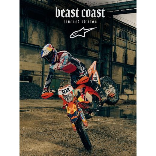 NOHAVICE TECHSTAR LIMITOVANÁ EDÍCIA BEAST COAST, ALPINESTARS (ŠEDÁ/ČERNÁ/ORANŽOVÁ) 2026