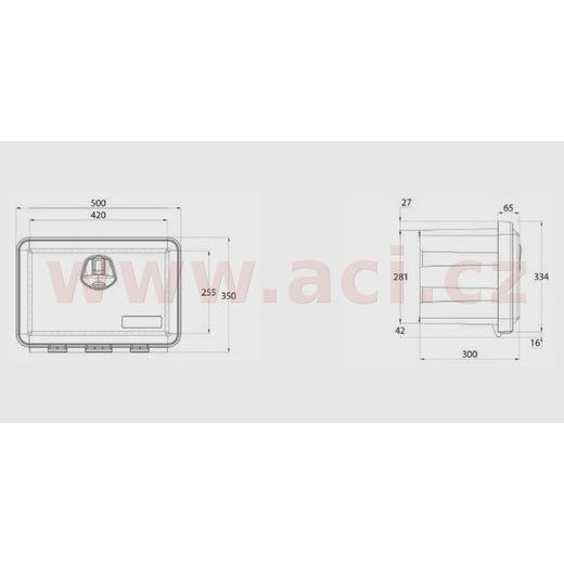 BOX NA NÁŘADÍ JUST 500-R 500X350X300 MM ORIGINÁL
