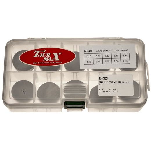 SADA VENTILOVÝCH PODLOŽIEK KAWASAKI (PRIEMER 32 MM, 20 KS), TOURMAX