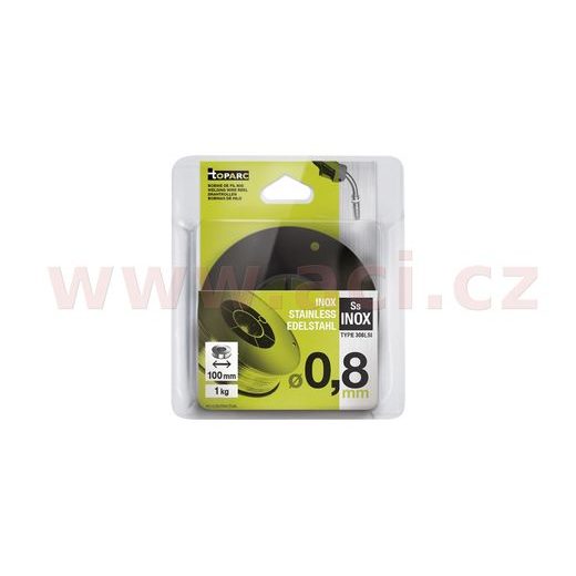 SVAŘOVACÍ DRÁT NEREZ 0.8 MM, PLASTOVÁ CÍVKA PRŮMĚR 100 MM, 1 KG - ER308LSI / G 19 9 L SI