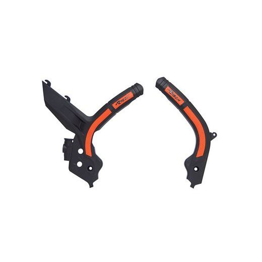 PROTEKTORY RÁMU KTM, RTECH (SADA, ČIERNO-ORANŽOVÉ)