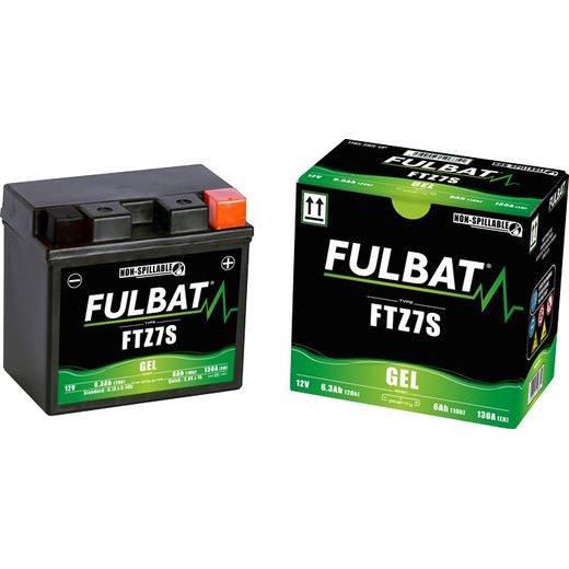 BATÉRIE 12V, YTZ7S GÉL, 6AH, 130A, BEZÚDRŽBOVÁ GÉL TECHNOLÓGIE 113X70X105 FULBAT (AKTIVOVANÁ VE VÝROBE)