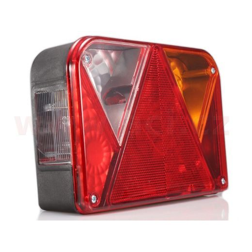 ZADNÍ SVĚTLO 200X135 MM 5 PIN KONEKTOR, BAJONET, SE ŽÁROVKAMI, DOBPLAST DPT35 ORIGINÁL, P