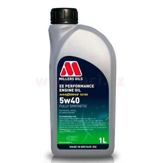 MILLERS OILS MOTOROVÝ OLEJ PLNE SYNTETICKÝ S NANOČÁSTICEMI EE PERFORMANCE 5W40 1L
