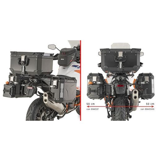 KOMPLET GIVI KUFRE S NOSIČMI PRE KTM SUPER ADVENTURE 1390 58L