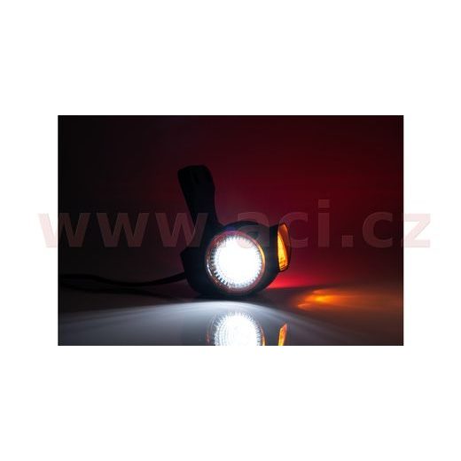 POZIČNÍ SVĚTLO LED (113X86 MM) KOMBINACE 3V1 S GUMOVÝM DRŽÁKEM, KABEL 0,5 M, L
