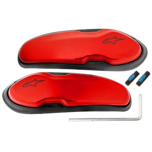 SLIDERY ŠPIČKY PRE TOPÁNKY SUPERTECH R/SMX PLUS/SMX-6/SMX S A SMX-1 R, ALPINESTARS (ČERVENÁ, ZLIATINA HLINÍKU/PLAST, PÁR)