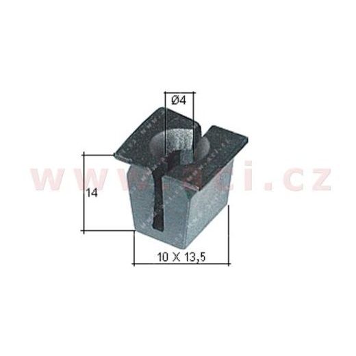 PLASTOVÁ PŘÍCHYTKA S VNITŘNÍM ZÁVITEM (SADA 10 KS)