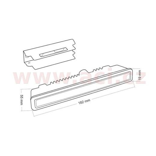 PŘÍDAVNÁ SVĚTLA LED PRO DENNÍ SVÍCENÍ 12 V, 5X SMD V KAŽDÉM SVĚTLE, 182X19X55 MM SADA VČETNĚ KABELÁŽE