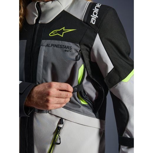 BUNDA ANDES V4 DRYSTAR, ALPINESTARS (TMAVO ŠEDÁ/SVĚTLE ŠEDÁ/ČERNÁ/ŽLUTÁ FLUO) 2026