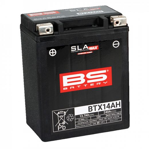 V TOVÁRNI AKTIVOVANÝ AKUMULÁTOR BS-BATTERY BTX14AH (FA) (YTX14AH (FA)) SLA MAX AKTIVOVANÁ BATÉRIA