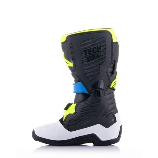 TOPÁNKY TECH 7 S, ALPINESTARS, DETSKÉ (ČERNÁ/BÍLÁ/ŽLUTÁ FLUO/MODRÁ) 2026