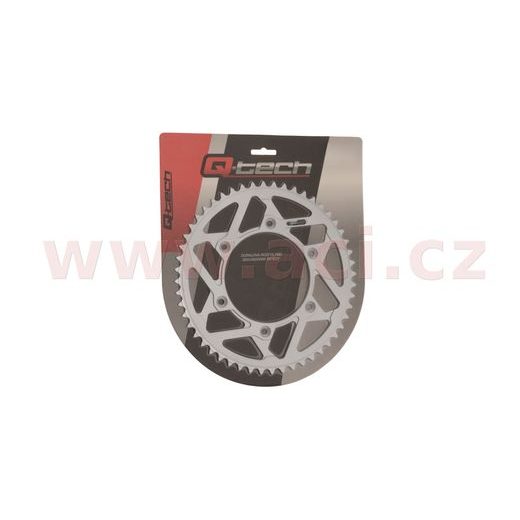 DURALOVÁ ROZETA MASTER PRE SEKUNDÁRNE REŤAZY TYPU 420, Q-TECH (STRIEBORNÝ ELOX, 46 ZUBOV)