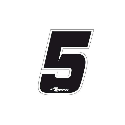 SAMOLEPKA ČÍSLO 5 VEĽKOSŤ 11,5X14,5CM, RTECH (ČIERNE, 10 KS)