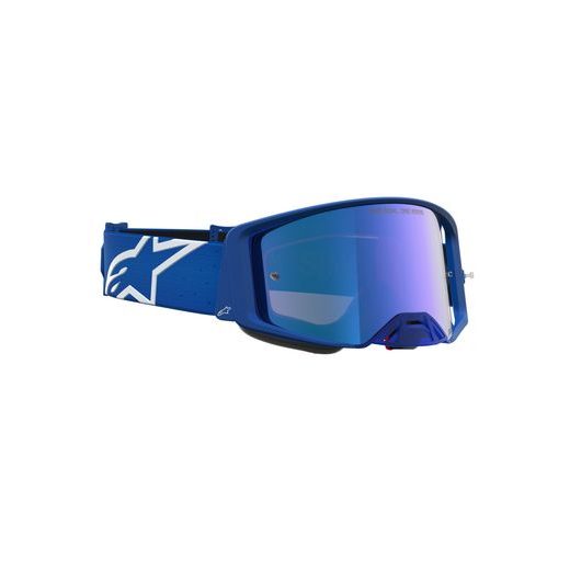 OKULIARE SUPERTECH VESTA, ALPINESTARS (MODRÁ/BÍLÁ, ZRKADLOVÉ MODRÉ PLEXI) 2027