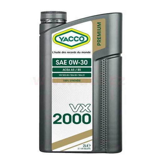 MOTOROVÝ OLEJ YACCO VX 2000 0W30, 2 L