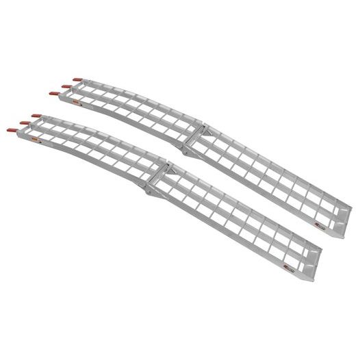 NÁJAZDOVÁ RAMPA - SKLADACIE - HLINÍKOVÁ ŠIROKÁ, Q-TECH (MAX. NOSNOSŤ 600 KG, 1 PÁR)