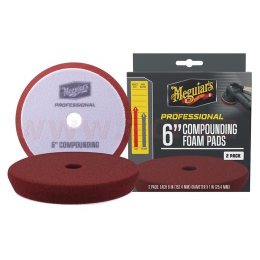 MEGUIAR'S PROFESSIONAL COMPOUND FOAM PAD 6" PĚNOVÉ KOREKČNÍ KOTÚČE, 2KS 6" / 159 MM