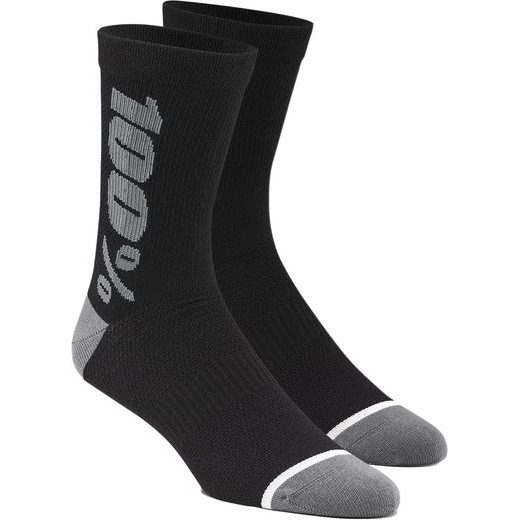 PONOŽKY RYTHYM MERINO WOOL, 100% - USA (ČERNÁ/ŠEDÁ)