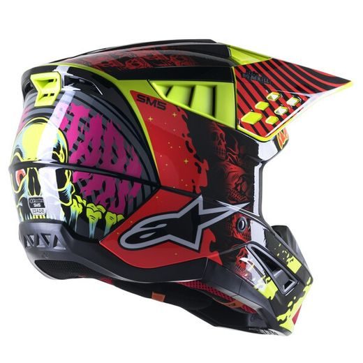 PRILBA S-M5 SOLAR FLARE, ALPINESTARS (ŽLTÁ FLUO/ČERVENÁ FLUO/ČERNÁ)