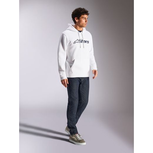 MIKINA BLAZE HOODIE 3, ALPINESTARS (BÍLÁ/MODRÁ)