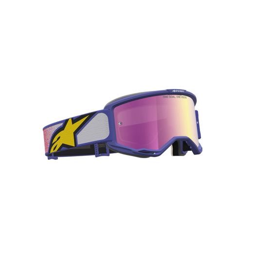 OKULIARE VISION 5 DRAG, ALPINESTARS (ČERVENÁ/FIALOVÁ, ZRKADLOVÉ RUŽOVÉ PLEXI) 2027