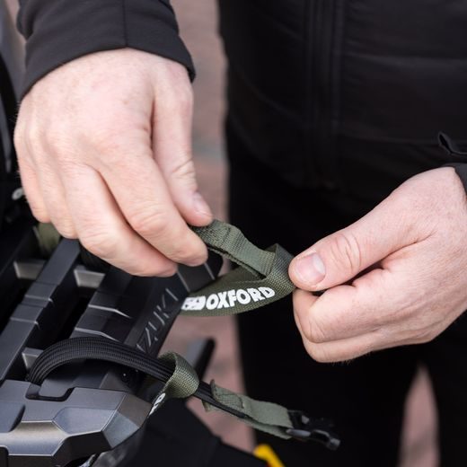 ZAVAZADLOVÉ POPRUHY ATLAS B-CLIP, 2 KS, OXFORD (ZELENÁ, 17MM X 1,2M)