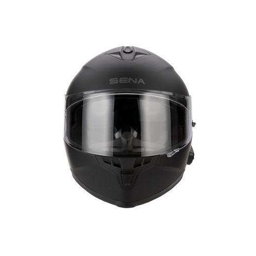 MESH PRILBA S HEADSETEM OUTRIDE, SENA (MATNÁ ČIERNA)