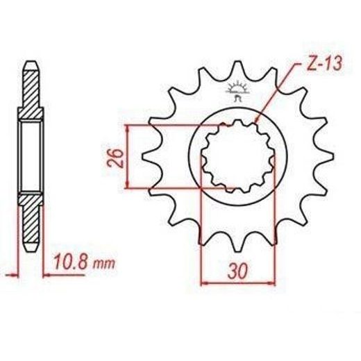 REŤAZOVÉ KOLIESKO PRE SEKUNDÁRNE REŤAZY TYPU 532, JT - ANGLICKO (17 ZUBOV)