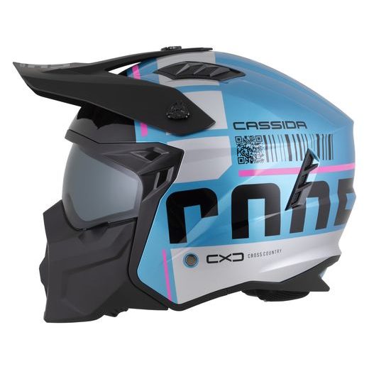 PRILBA CROSS COUNTRY CODE, CASSIDA (MODRÁ PERLEŤ/STŘÍBRNÁ/RŮŽOVÁ/ČERNÁ) 2026