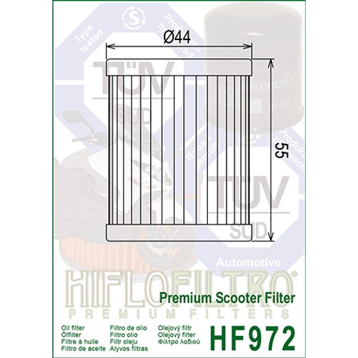 OLEJOVÝ FILTER HIFLOFILTRO HF972