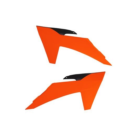 SPOJLERY CHLADIČA KTM, RTECH (NEON ORANŽOVO-ČIERNE, PÁR)