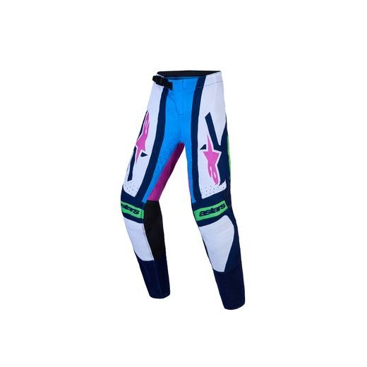 NOHAVICE SUPERTECH MAVEN YOUTH, ALPINESTARS, DETSKÉ (BÍLÁ/MODRÁ/FIALOVÁ/ZELENÁ FLUO) 2027